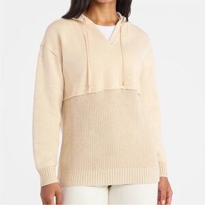 Women’s Time & Tru Cream Knit Hoodie